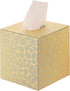 S Forever Home Decor Cube Tissue Box Holders PU Leather Square Tissue Box Cover (Gold Lightning)...