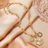 Sun Heart Charm Choker Necklace for Women Men,18k Gold Plated With Zircons Inlaid Pendants,Thick Chunky Paperclip Chain Hip Hop Necklace Unisex Je...