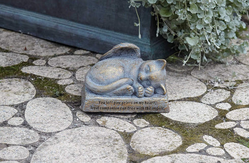 Roman Garden - Cat with Wings Garden Statue, 6H, Garden Collection, Resin and Stone, Decorative, Memorial Gift, Garden Gift, Home Outdoor Decor, D...