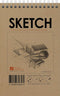 Design Ideation Sketch. Wire Bound Sketchbook. Top Spine. Multi-Media. (5.5" x 8.5") WB-50100-TS. (1 Book)...