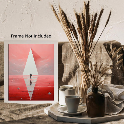 Posterizer 1 pcs-red alien planet-artistic paintings-Abstract & Modern Art-Fantasy & Fiction Art-Gift for Art Lovers-Decor for Home & Office- UNFR...