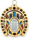 Horseshoe Symbol Hand Fatima Wood Wall Hanging Plaque Hamsa Home Blessing with Semi Precious Stones Gift...