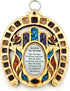 Horseshoe Symbol Hand Fatima Wood Wall Hanging Plaque Hamsa Home Blessing with Semi Precious Stones Gift...