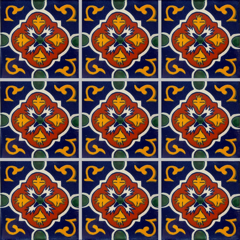 3x3 16 pcs Blue Granada Talavera Mexican Tile...