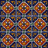 3x3 16 pcs Blue Granada Talavera Mexican Tile...
