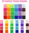 LIS HEGENSA DIY Crafts Gifts for Girls Beading Kits, 1000PCS Pony Beads Bracelet Making Kits with Decorative Beads and Charms, Craft Supplies for ...