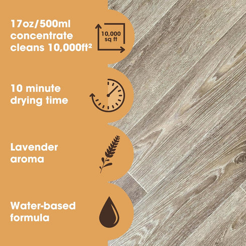 Furniture Clinic Vinyl Floor Cleaner | Dilutes to 170 FL Oz | Easy and Safe Application | Quick-Drying with Lavender Aroma | 17oz / 500ml...