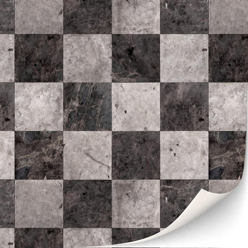 3 Sheets Self Adhesive Floor Tiles for Dollhouse 1:12 Scale (Checkerboard Pattern Marble)...