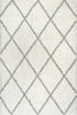 nuLOOM Tess Moroccan Shag Area Rug - 2x3 Accent Shag Rug Modern/Contemporary White/Grey Rugs for Living Room Bedroom Dining Room Nursery Entryway...