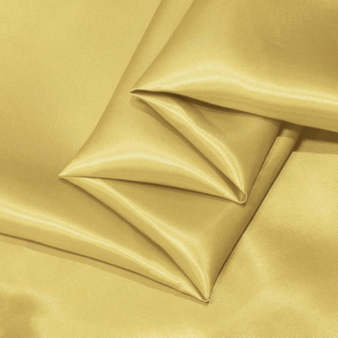 Gold Satin Fabric, 63" Wide Shiny Silky Fabric for Dress, Shirts, Table Runner, Napkin, Tablecloth, Wedding Decor, DIY Crafts, 1 Yard...