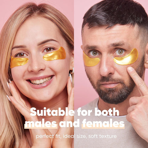 LE GUSHE Under Eye Mask & Under Eye Patches (20 Pairs) - Gold Eye Mask with Collagen & Amino Acid, Cooling Eye Care for Wrinkles, Puffy Eyes & Dar...