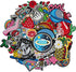 40Pcs Iron on Patches Variety Pack, Large Embroidered Applique Iron on Patch for Clothes, Hats, Jeans, Backpacks, Etc...
