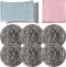 6pcs Stainless Steel Scrubber 2pcs Heavy Duty Scrub Sponges 1pcs Dish Clean Towel for Kitchens Bathroom and More...