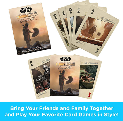 AQUARIUS Star Wars Playing Cards - Art of The Mandalorian Themed Deck of Cards for Your Favorite Card Games - Officially Licensed Star Wars Mercha...