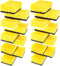 Yellow Multi Use Scrub Sponge. Made in Europe. Large Pack of 18. 4.3x2.8x1.4 inches. Black Heavy Duty & White Non Scratch Fiber. Best Odorless & D...
