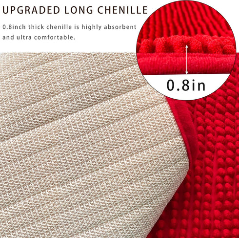 Eanpet Chenille Bath Mat Non-Slip Microfiber Floor Mat Baby Bath Mat for Kids Ultra Soft Washable Bathroom Dry Fast Water Absorbent Shower Mat Are...