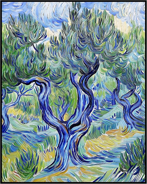 Posterizer 1 pcs-classic oil painting inspired art-wild swirling trees 4-Collectibles & Fine Art-Retro Art-Decor for Home & Office- unframed wall ...