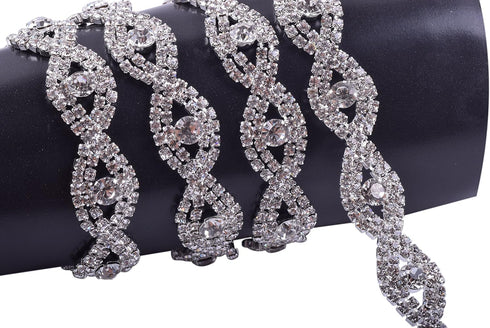 KAOYOO 1 Yard Crystal Rhinestone Chain Trim Sewing Trim for Wedding Decoration,Sewing Craft,DIY Accessories...