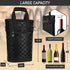 OPUX Two Bottle Wine Bag Carrier Tote, Insulated Leakproof 2 Bottle Wine Cooler Bag for Travel BYOB Picnic, Portable Wine Case, Gift for Men Women...