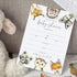Bliss Collections 25 Baby Shower Invitations with Envelopes Woodland Animals, Forest Creatures, Fox, Owl, Racoon, Wolf, Hedgehog, Bobcat - Gender ...