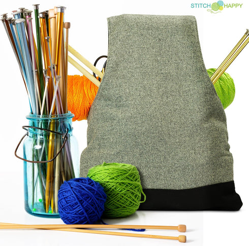 Stitch Happy Arm Yarn Organizer Tote Bag – Wrist Style, No-Snag, Ergonomic Knitting & Crochet Project Travel Storage...