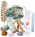 Perfect Unity Smudging Kit - 2 White Sage Smudge Sticks + 2 Palo Santo Sticks + Abalone Shell Bowl + Rose Quartz, Amethyst, Tiger's Eye & Clear Qu...