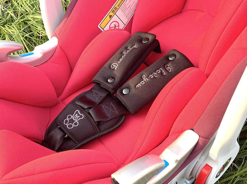 Shoulder Crotch Pad Set Compatible with Infant Seat Stroller High Chair, Harness & Strap Comfort Cushion (Small Size)...
