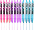 Zebra Z-Grip Smooth Ballpoint Pen - 1.0mm - Funky Flame - Stripe Barrel - Blue, Pink, Violet - Pack of 12...