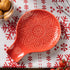 Ceramic Spoon Rest, 7.48 Inches Spoon Holder for Kitchen Counter, Kitchen Accessories, Dishwasher Safe, Red...