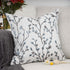 YOUR SMILE Classical Embroidery Jacquard Teal Leaf Pattern Square Decorative Throw Pillow Case Cushion Cover 18x18 inch...