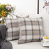 YOUR SMILE Set of 2 Retro Farmhouse Outdoor/Indoor Buffalo Tartan Chequer Stripe Plaid Cotton Linen Decorative Throw Pillow Case Cushion Cover Pil...