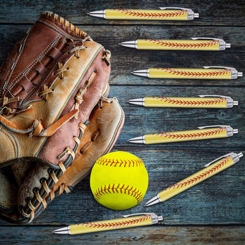 Thenshop 40 Pcs Volleyball Softball Football Ballpoint Pens Comfortable Writing Pens Black Ink Cute Pens Novelty Pen Retractable Journaling Pens f...