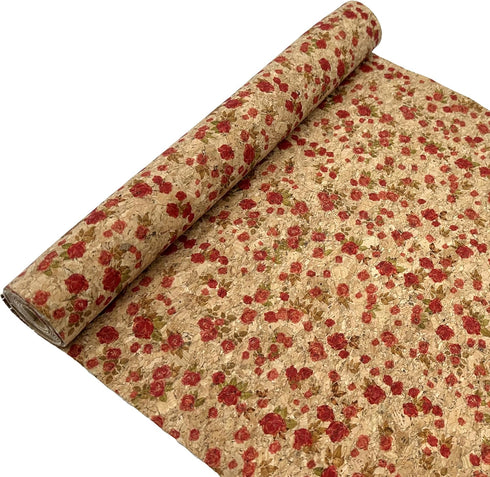 Cork Fabric by The Yard,Cork Fabric for Sewing with Plum Blossom Surface,12 * 52 Inch Larger Size for Handcrafts,Cutting DIY Projects...