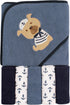 Luvable Friends Unisex Baby Hooded Towel with Five Washcloths, Dog, One Size...