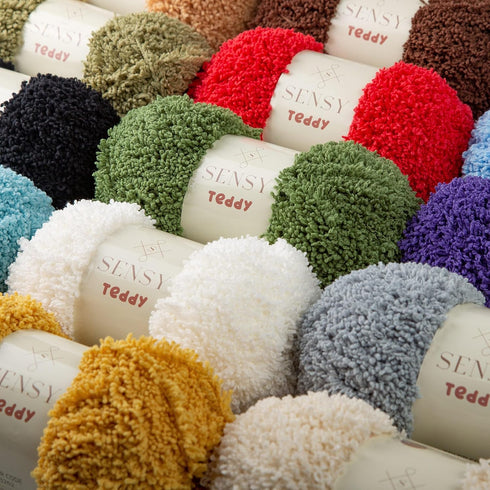 Sensy Teddy Yarn for Crocheting, Sheepy Yarn, Sherpa Fleece Yarn, Soft Fluffy and Cozy Yarn, Baby Blanket Yarn, Amigurumi Yarn, 3.5 oz, 109 Yards,...