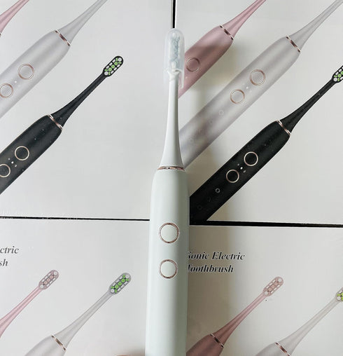 Sonic Electric Toothbrush with 4 Brush Heads,IPX7 Waterproof 4 Modes Electric Power Toothbrush for Adults,3 Intensity Levels,Sonicare Toothbrush w...