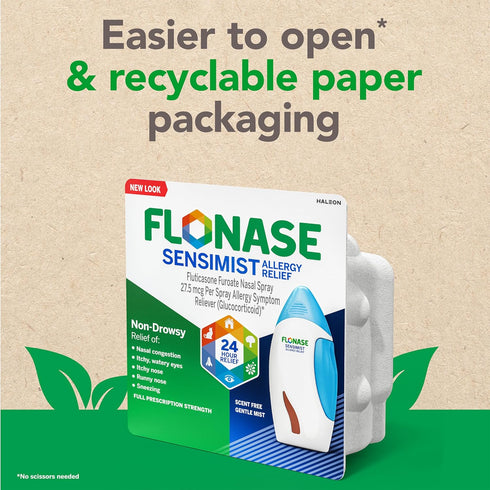 Flonase Sensimist Allergy Relief Nasal Spray for Non-Drowsy, 24-Hour Multi-Symptom Allergy Relief – 120 Sprays...