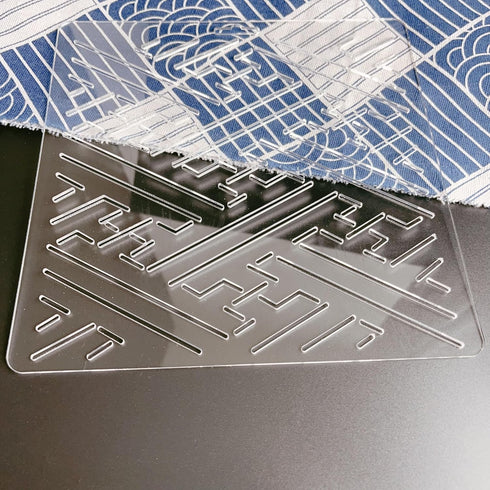 Acrylic Sashiko Stencil with Classic Line Pattern for Hand Quilting and Embroidery...