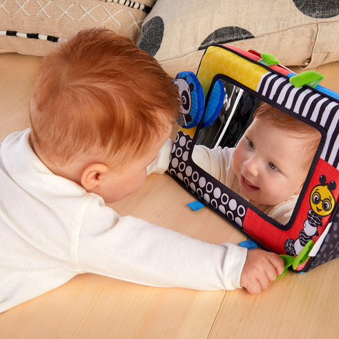 Baby Einstein Flip For Art High Contrast Floor Activity Mirror with Take Along Cards, Tummy Time Play, Newborn+...