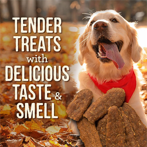 Merrick Soft Dog Treats, Slow Cooked BBQ Chicken Dog Treats, Memphis Style Glazed Tenders, Chicken Dog Chews - 10 oz. Pouch...