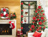 Geefuun 28PCS Christmas Tree Decorations: Poinsettias Artificial Flowers Ornaments Xmas Red Glitter Flower with Clips,3 Sizes Not Included Stems...