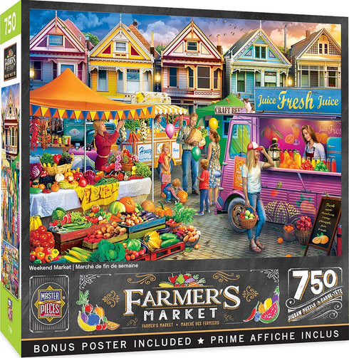MasterPieces 750 Piece Jigsaw Puzzle for Adults, Family, Or Youth - Weekend Market - 18"x24"...