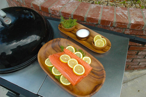 K0425 Acaciaware 8- by 5- by 1.5-Inch Acacia Wood Rectangle Serving Tray...