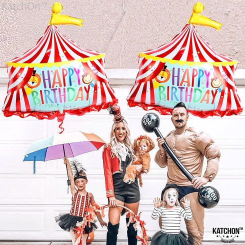 Katchon, Circus Tent Carnival Balloons - Gaint 30 Inch, Pack of 2 | Carnival Theme Party Decorations | Circus Balloons for Carnival Decorations | ...