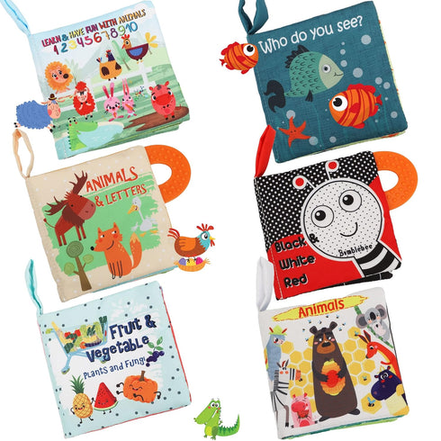 Baby Books Toys Gifts, Touch and Feel Cloth Crinkle Books for Babies,Infant Toddler Baby 0-3-6-12-18 Months, Early Learning Toys 6 to 12 Months 1-...