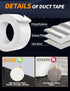 Duct Tape Heavy Duty 2in/105ft/35yd Water Resistant, Tear by Hand with No Residue Strong Adhesive Duct Tape for General Repairs and Professional U...