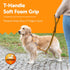 Shock Absorbing Bungee Dog Leash 4-7 ft. for Golden Retreivers with Seatbelt Buckle and Comfortable Padded Handle, Highly Reflective Extendable He...