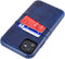 Dockem iPhone 11 Wallet Case: Built-in Metal Plate for Magnetic Mounting & 2 Credit Card Holders (6.1" Exec M2, Synthetic Leather, Navy Blue)...