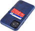 Dockem iPhone 11 Wallet Case: Built-in Metal Plate for Magnetic Mounting & 2 Credit Card Holders (6.1" Exec M2, Synthetic Leather, Navy Blue)...