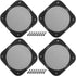ACROPIX Universal 4" Car Speaker Grills Cover Mesh Square 4 Inch Audio Speaker Subwoofer Guard Protector Case with Mounting Screws ABS Black - Pac...